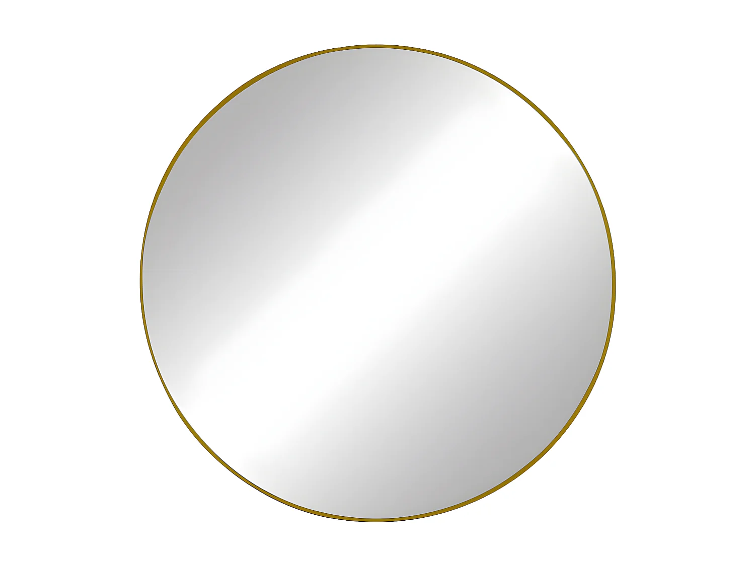 Miroir rond 90cm contour en métal doré PALACE