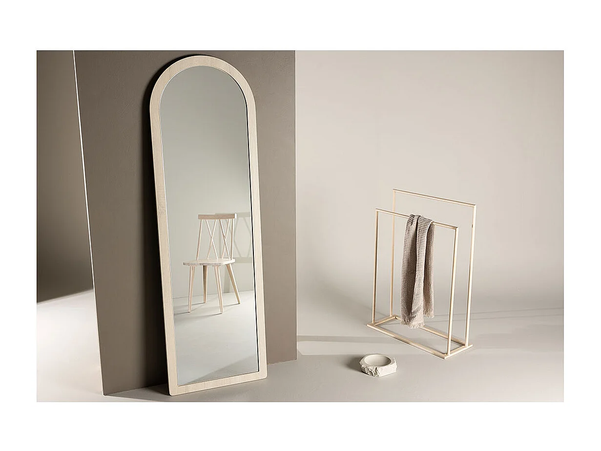 Memphis miroir sol 60x193 cm whitewash.