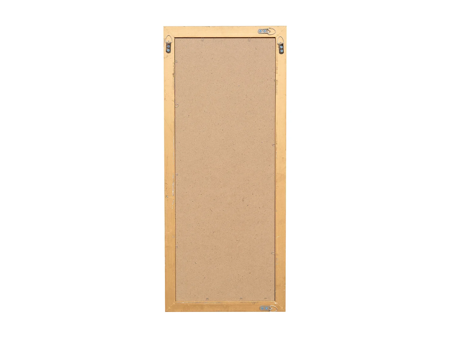 Miroir mural rectangulaire avec finition à la feuille d'or antique - Bois - 35x82 cm