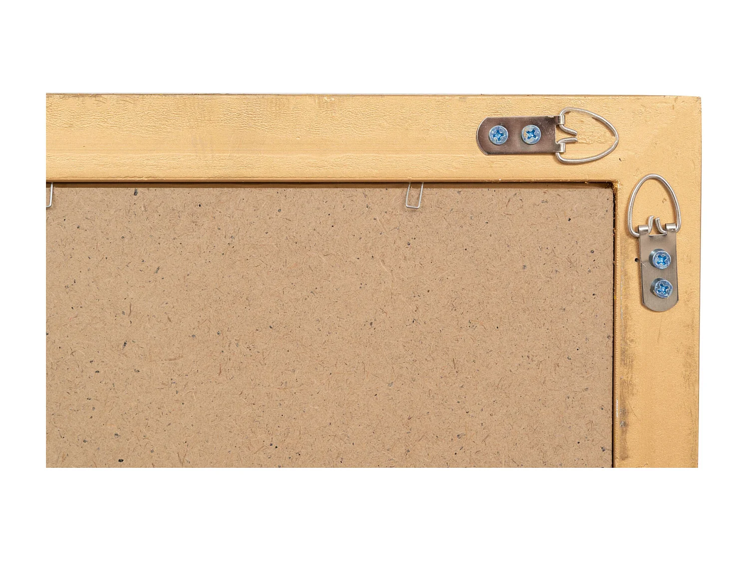 Miroir mural rectangulaire avec finition à la feuille d'or antique - Bois - 35x82 cm