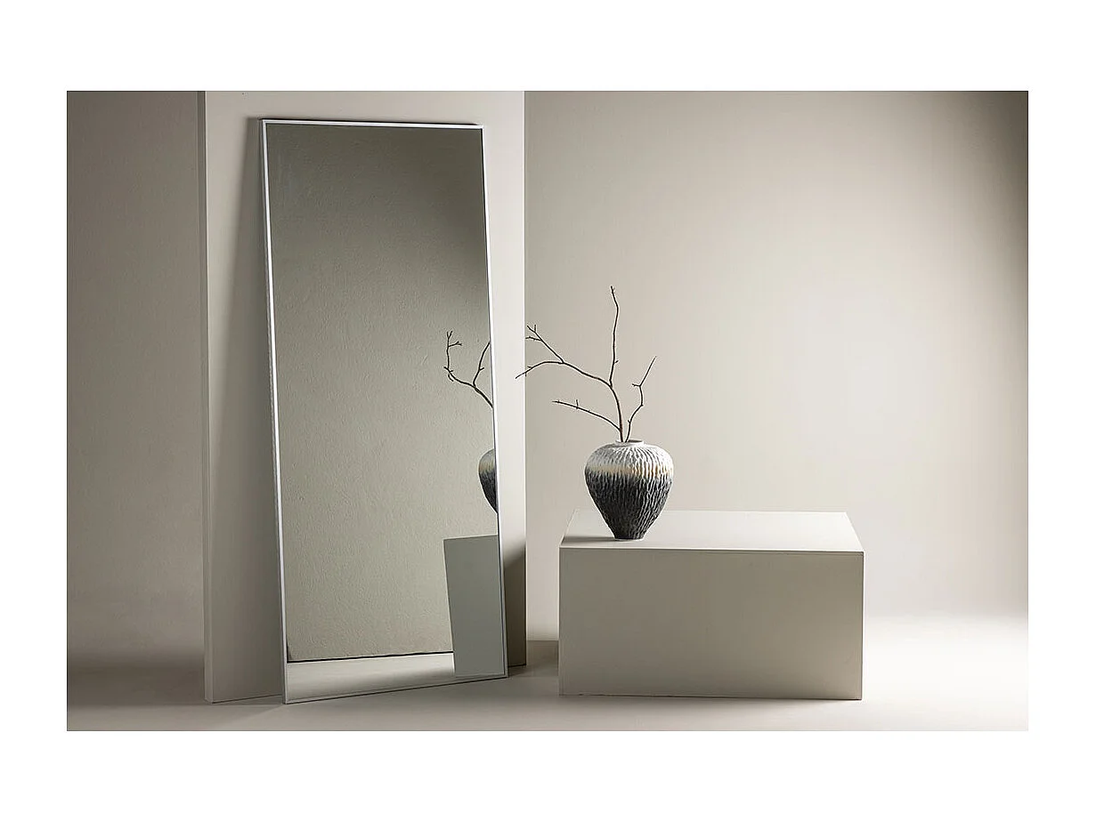 Orlando spiegel vloer en wand 85x190 cm zilverkleurig.