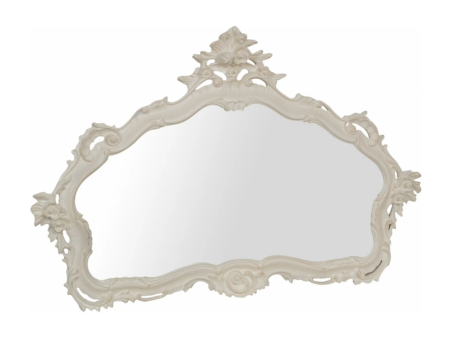 Miroir mural Shabby chic - Bois - 110x72 cm