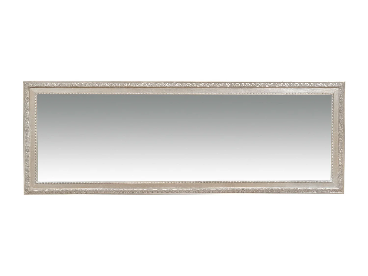 Miroir mural Mystique finition feuille d'argent - Bois - 50x140 cm