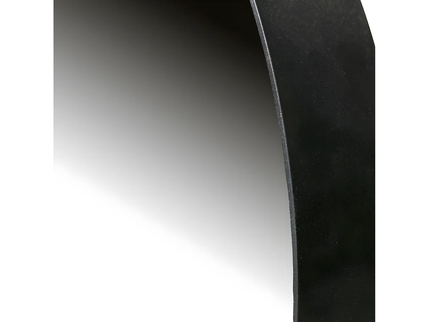 Miroir rond 80cm contour métal noir LUIDJI
