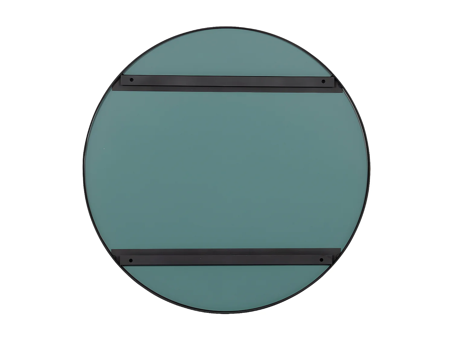 Miroir rond 80cm contour métal noir LUIDJI