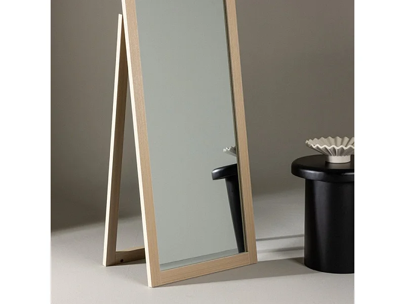 Miroir Design sur Pied "Sebring" 170cm Naturel