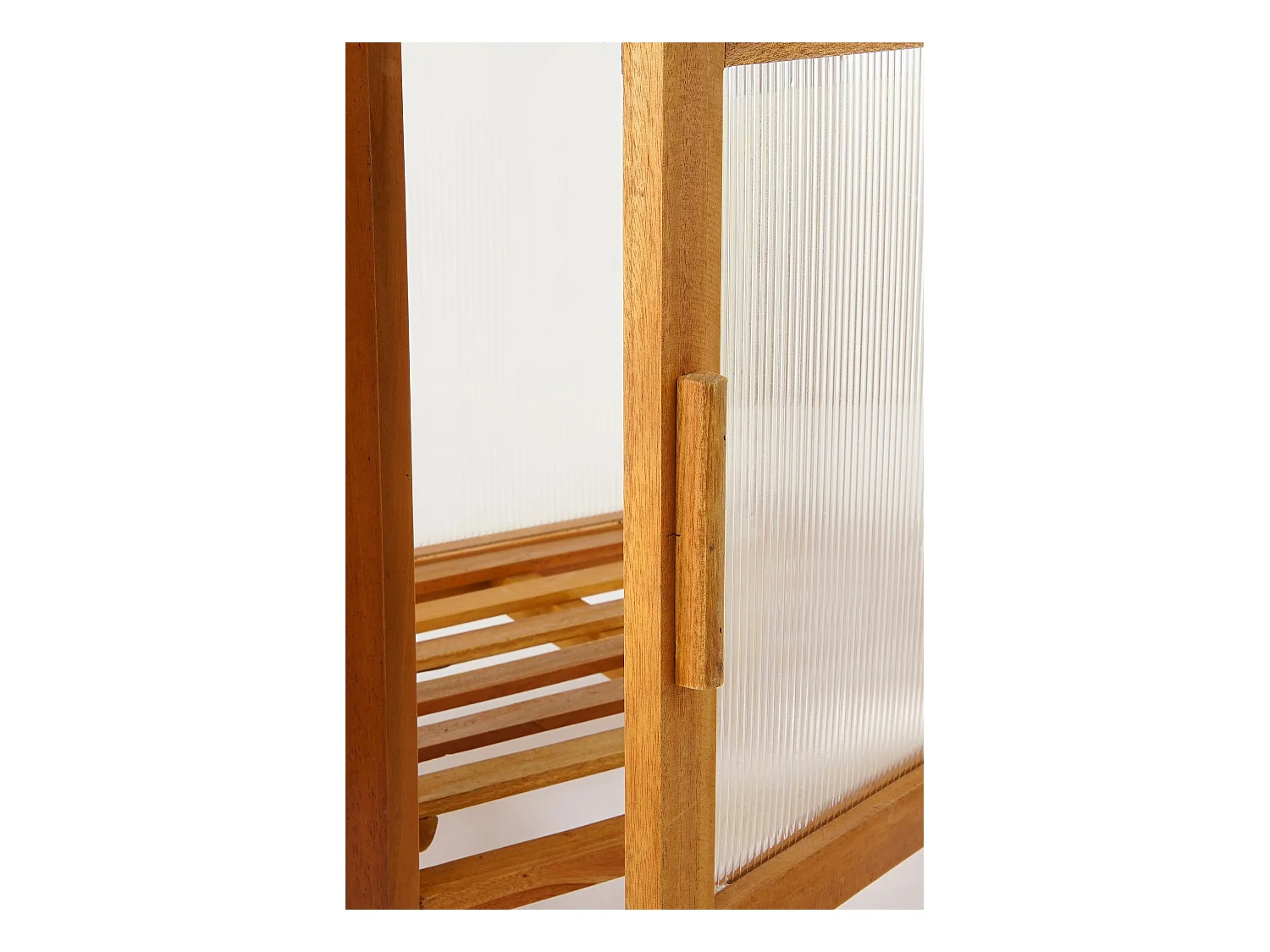 Serre en acajou et polycarbonate et pièces métals - 60 x 42 x 152 - Marron - CAMINIA