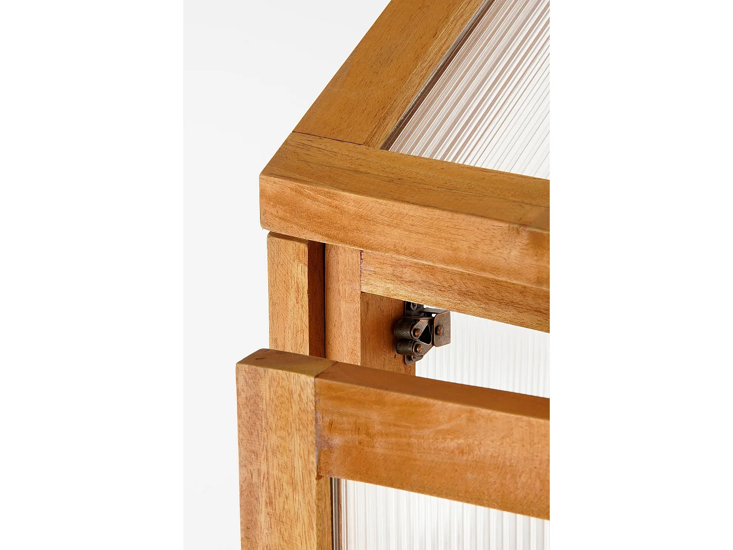 Kweekkas van mahoniehout en policarbonaat en metalen onderdelen - 60 x 42 x 152 - Bruin - CAMINIA