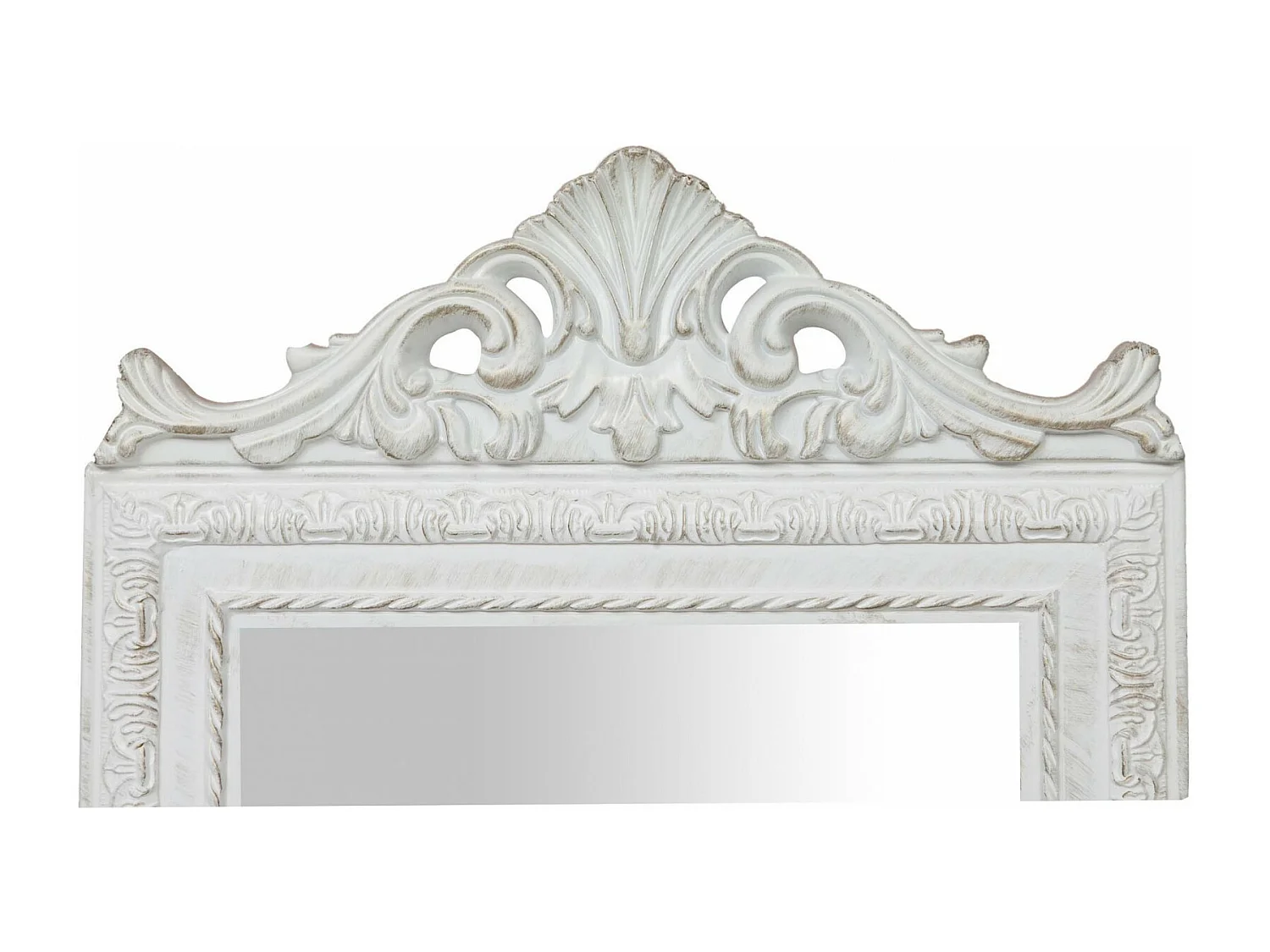 Miroir Reflet au sol avec finition blanc antique - Bois - 40x140 cm