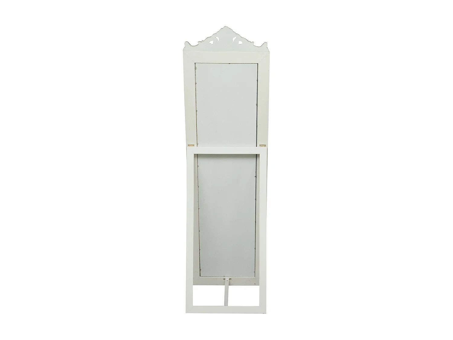 Miroir Reflet au sol avec finition blanc antique - Bois - 40x140 cm