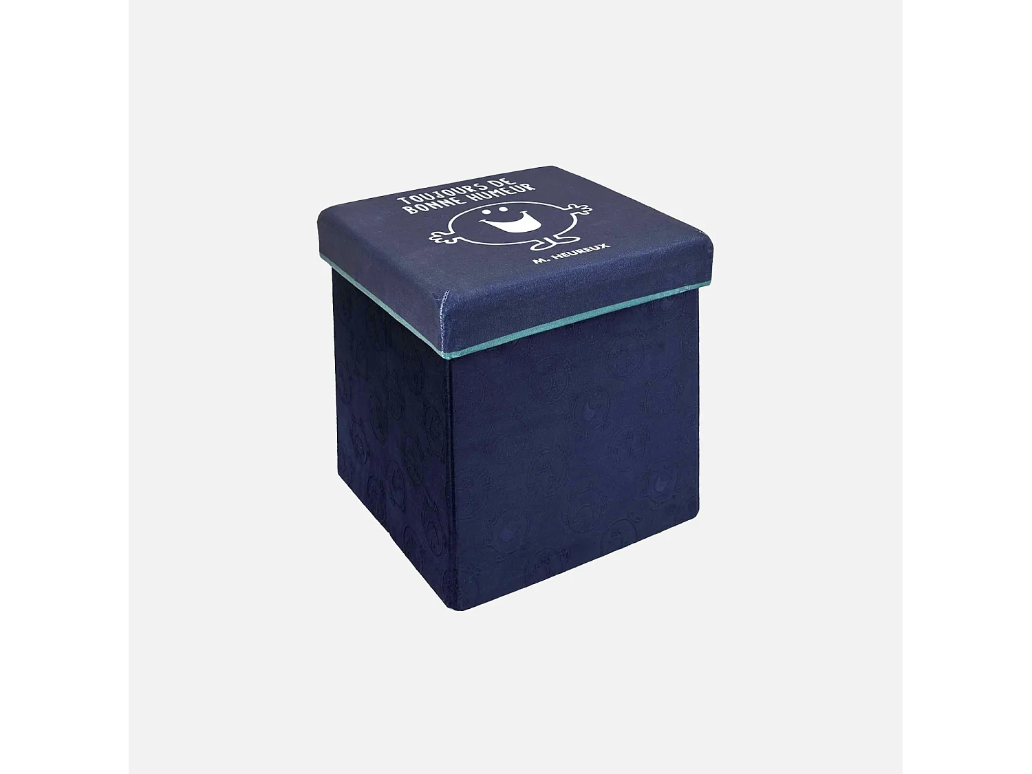 Lote de 2 taburetes infantiles - mr. Feliz azul marino