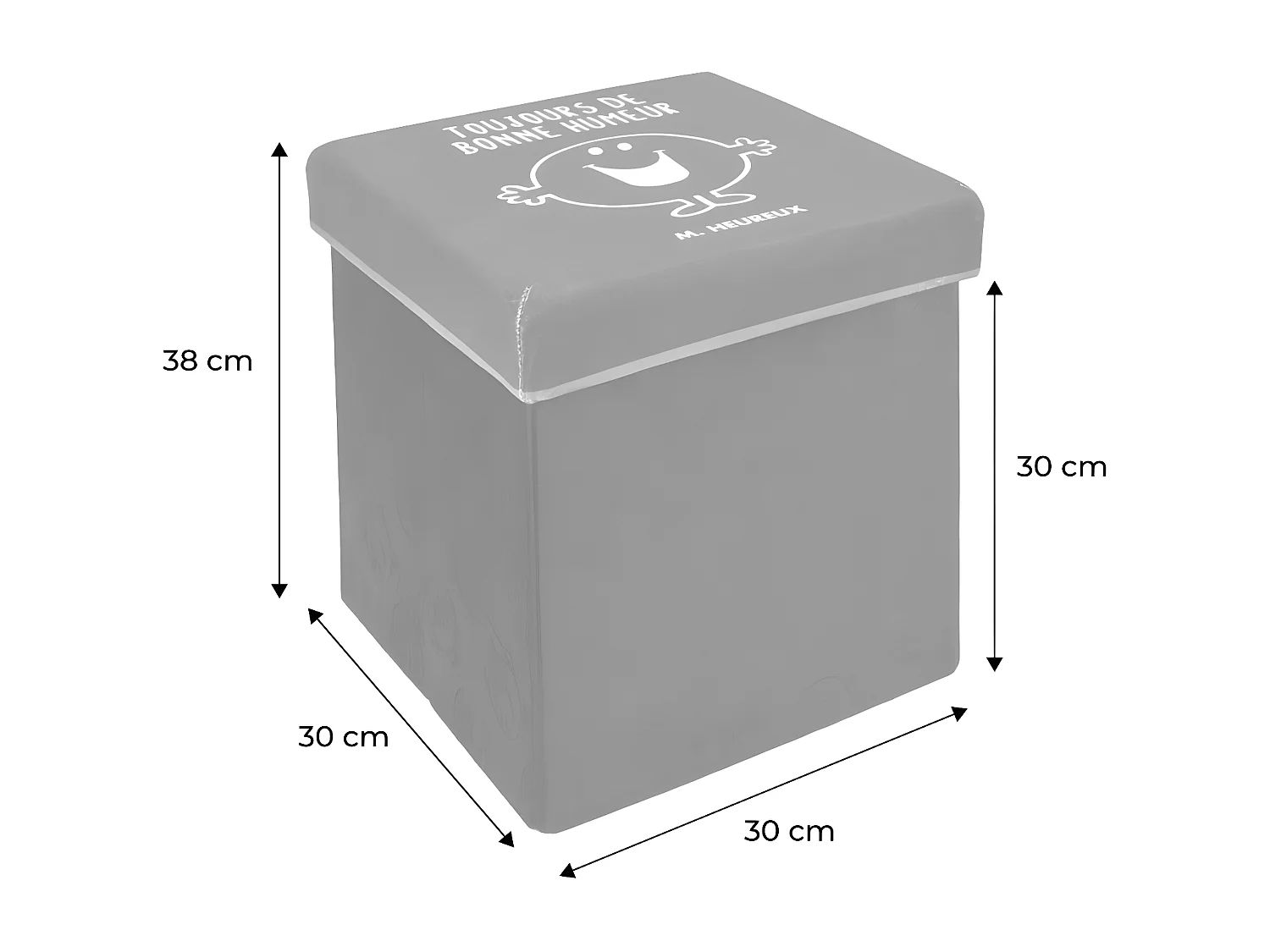 Lote de 2 taburetes infantiles - mr. Feliz azul marino