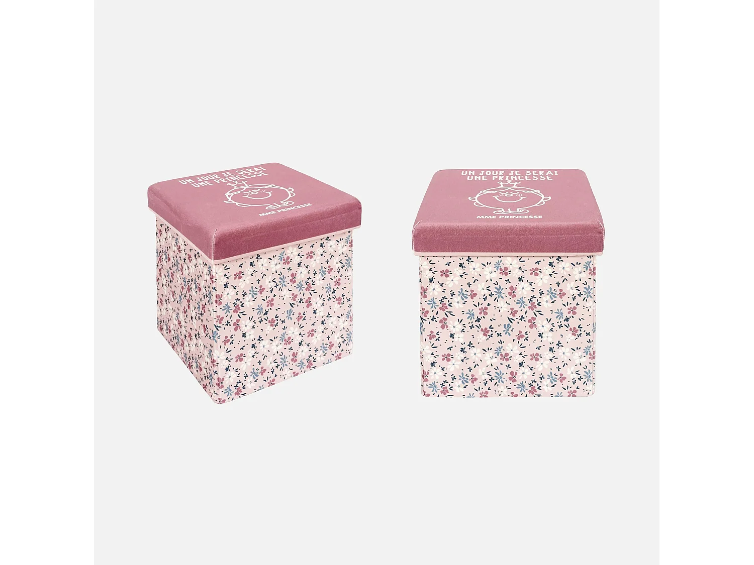 Lote de 2 taburetes infantiles - miss princesa rosa