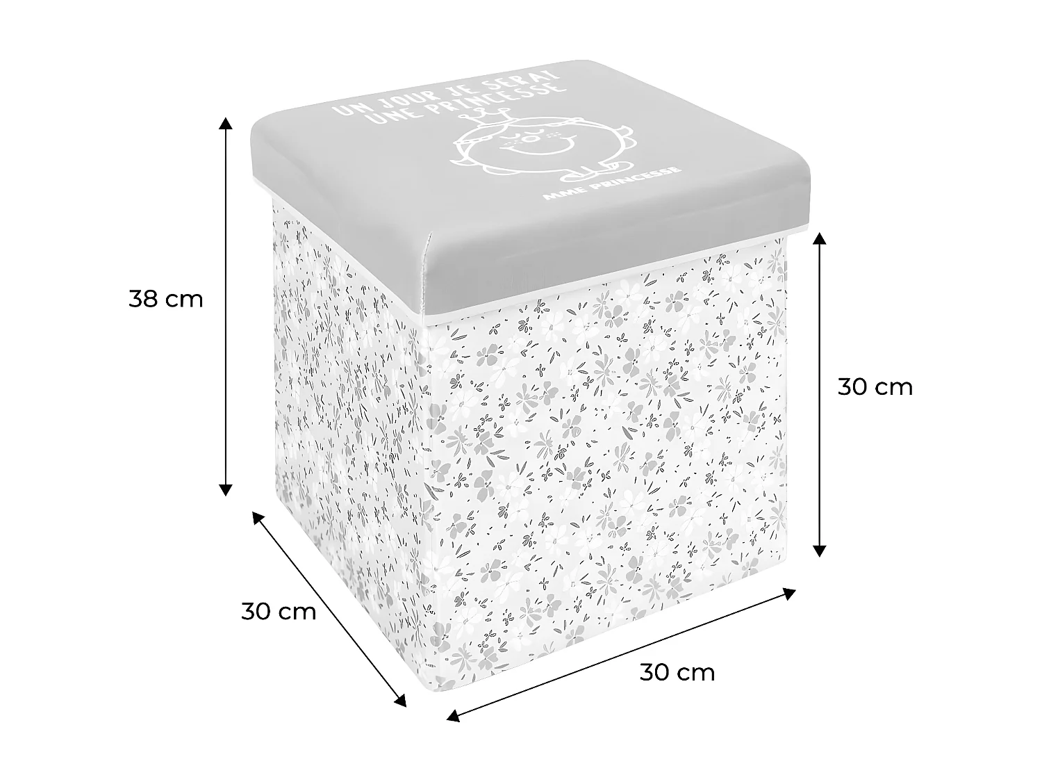 Lote de 2 taburetes infantiles - miss princesa rosa