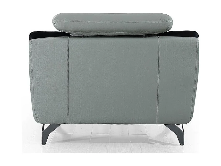Fauteuil cuir Design JUDE Gris perle