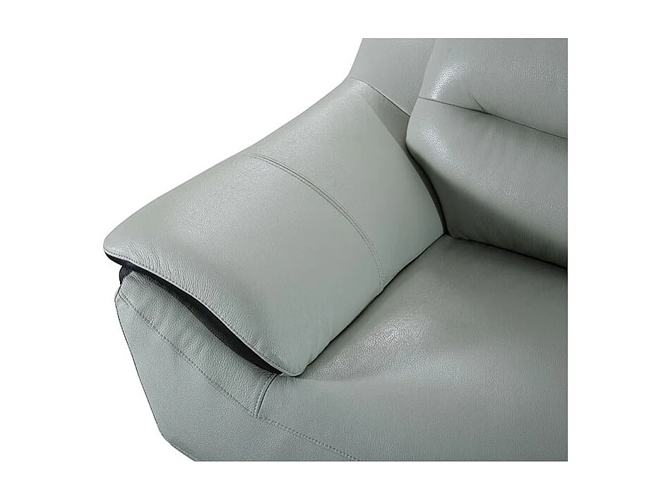 Fauteuil cuir Design JUDE Gris perle