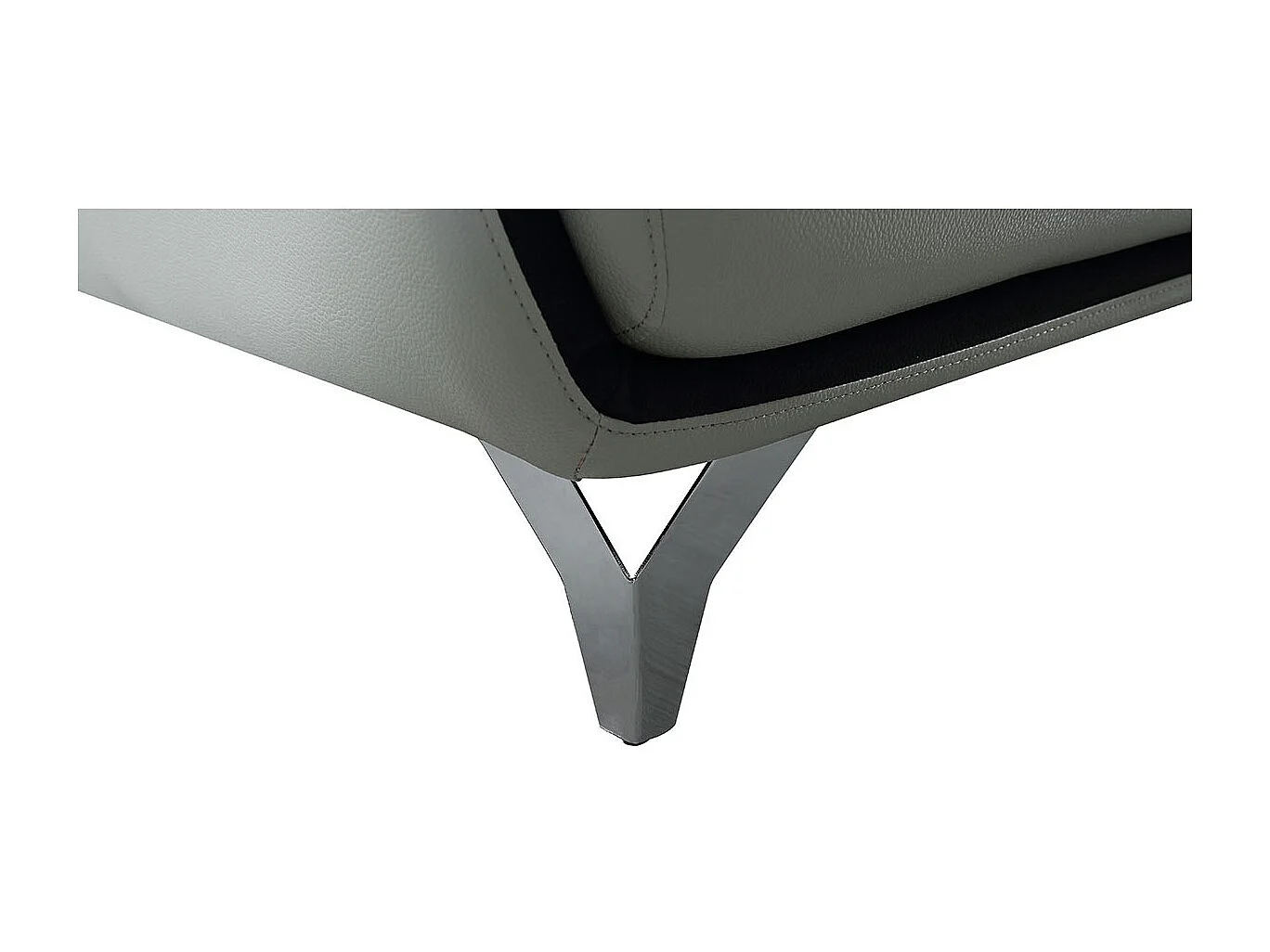 Fauteuil cuir Design JUDE Gris perle