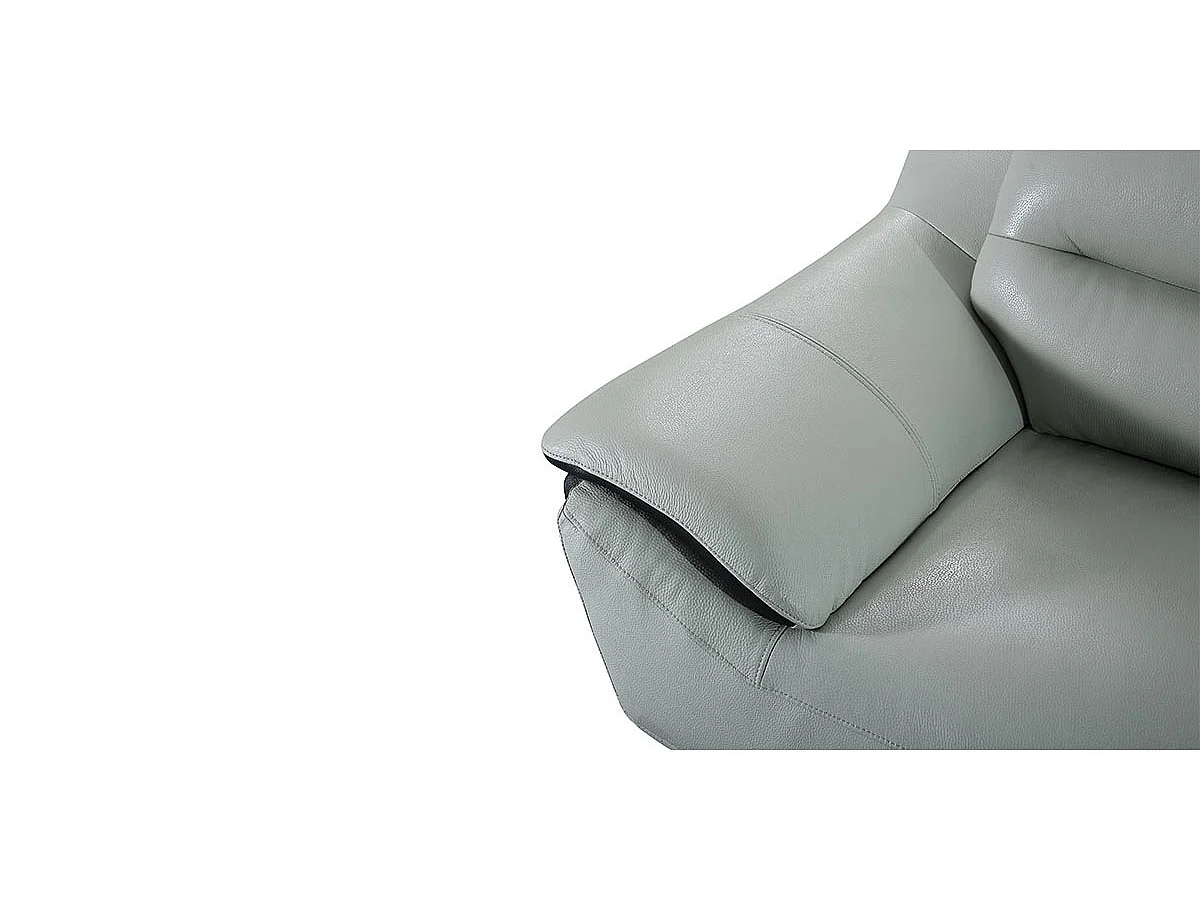 Fauteuil cuir Design JUDE Gris perle