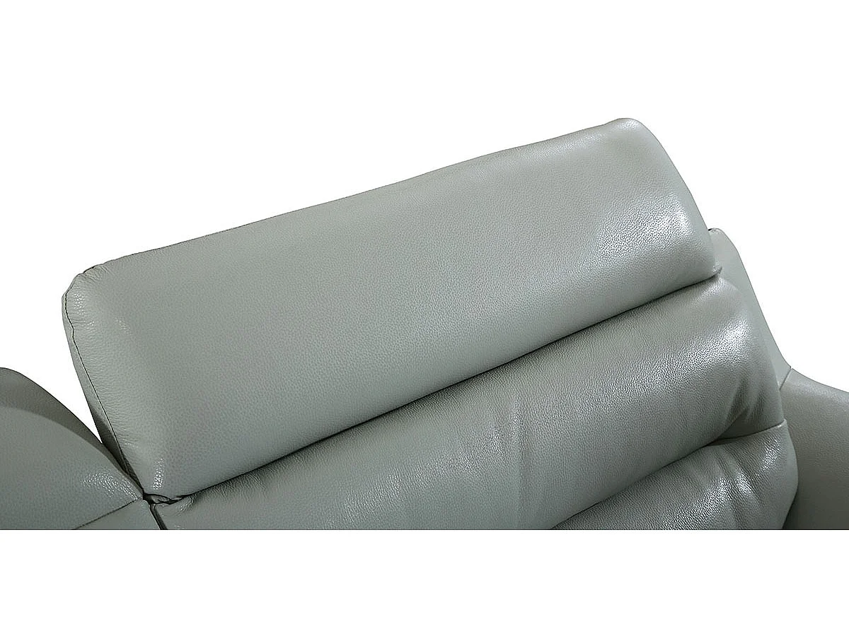 Fauteuil cuir Design JUDE Gris perle