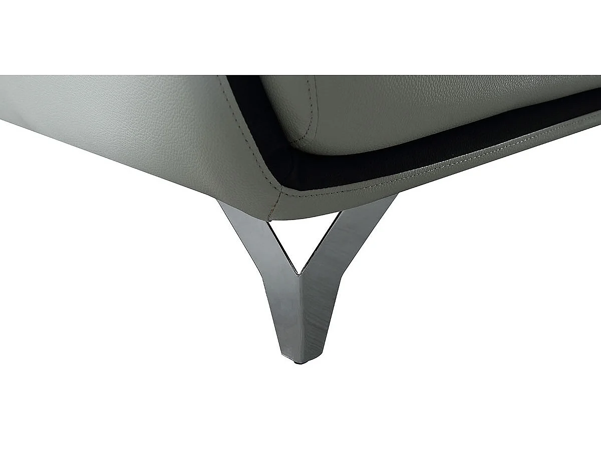 Fauteuil cuir Design JUDE Gris perle