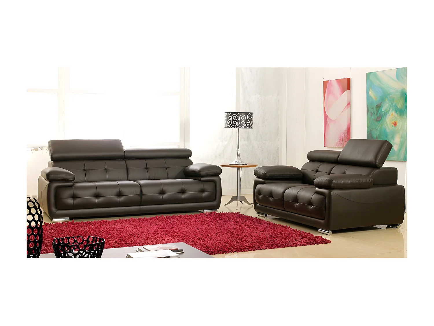 Fauteuil Cuir SAN MARCO Marron