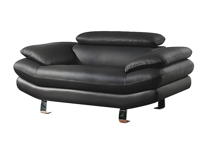 Fauteuil en cuir CARLTON Noir