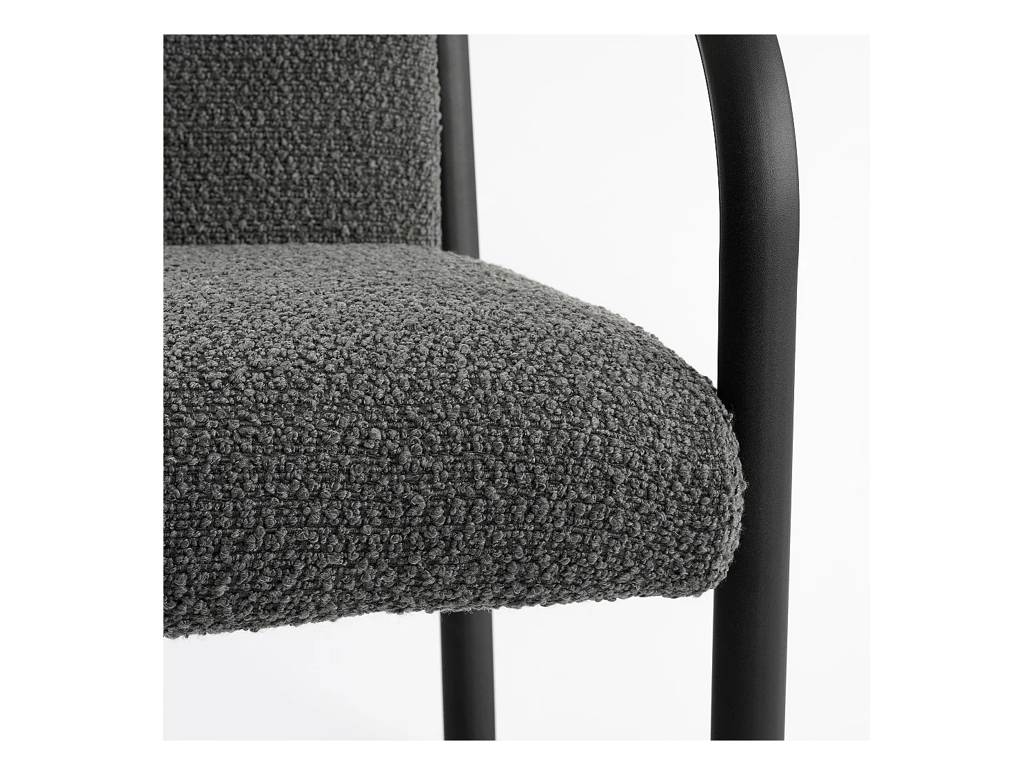 Fauteuil en polyester - 72 x 69 x 81 - Gris foncé - SYMON