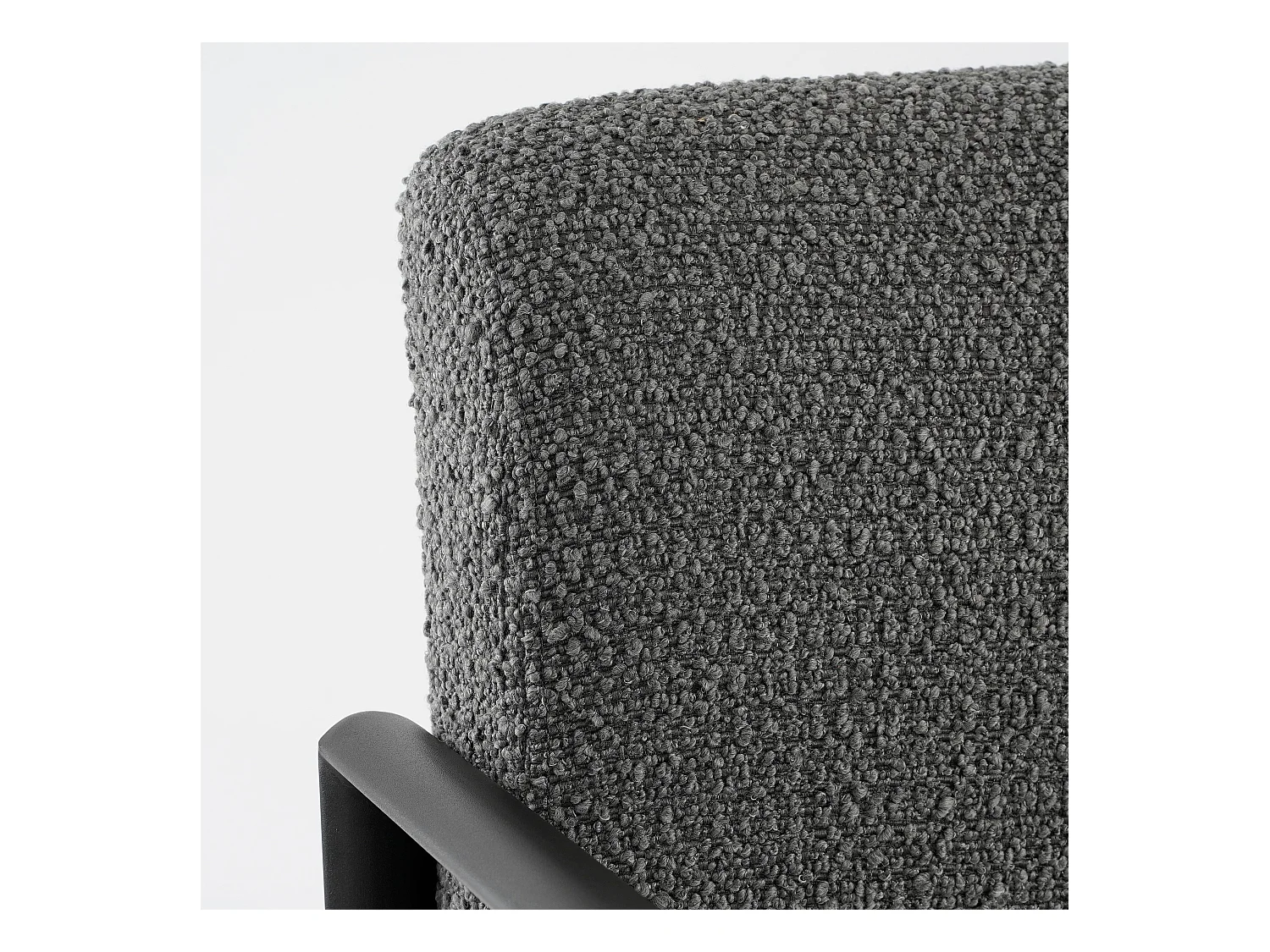 Fauteuil en polyester - 72 x 69 x 81 - Gris foncé - SYMON