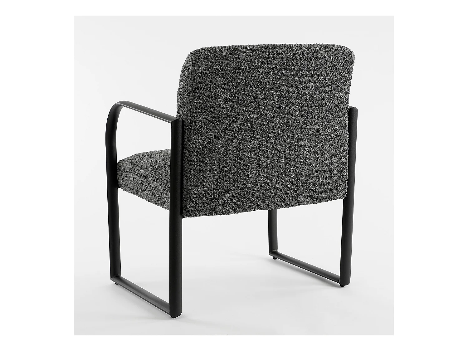 Fauteuil en polyester - 72 x 69 x 81 - Gris foncé - SYMON
