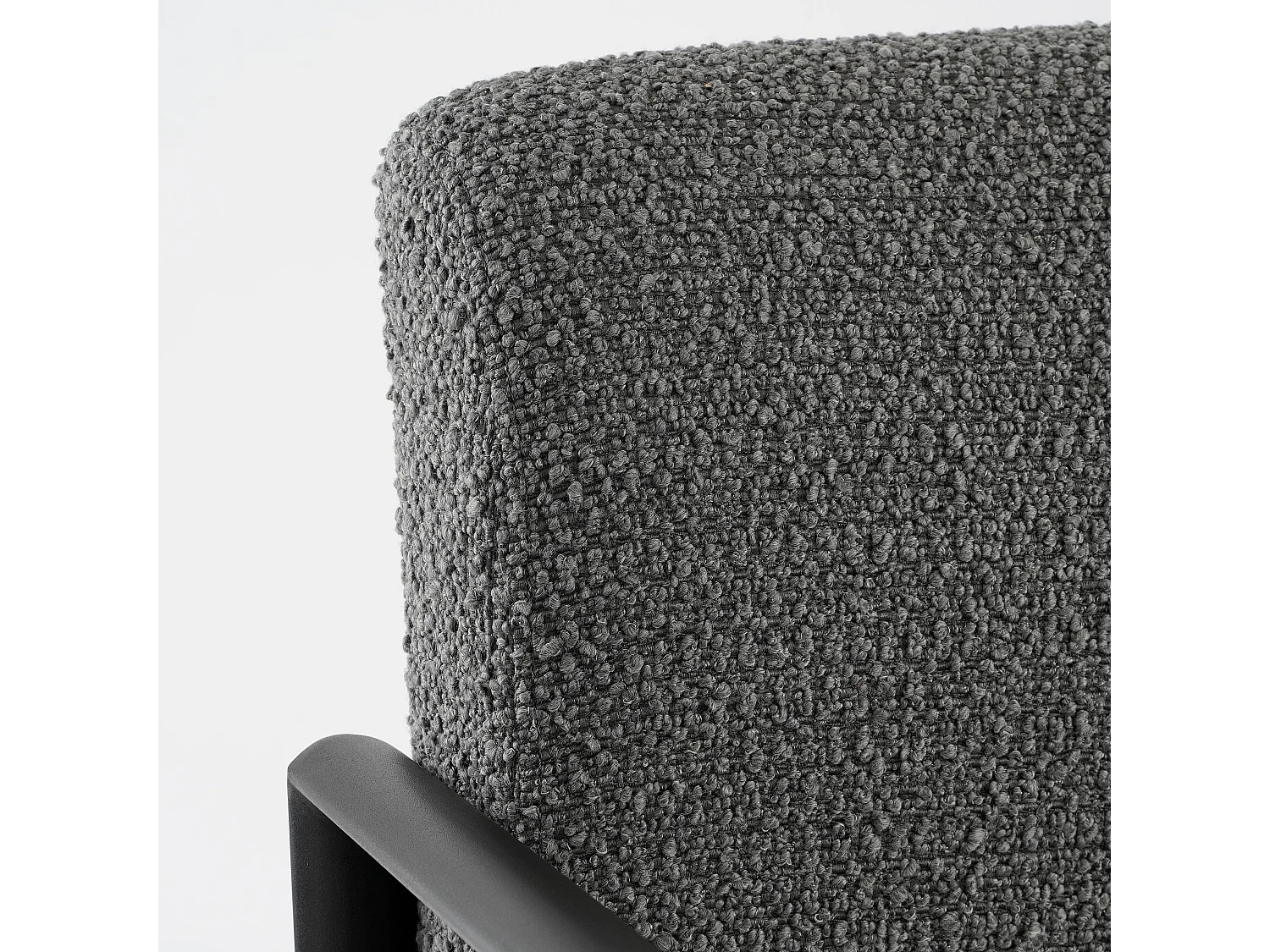 Fauteuil en polyester - 72 x 69 x 81 - Gris foncé - SYMON