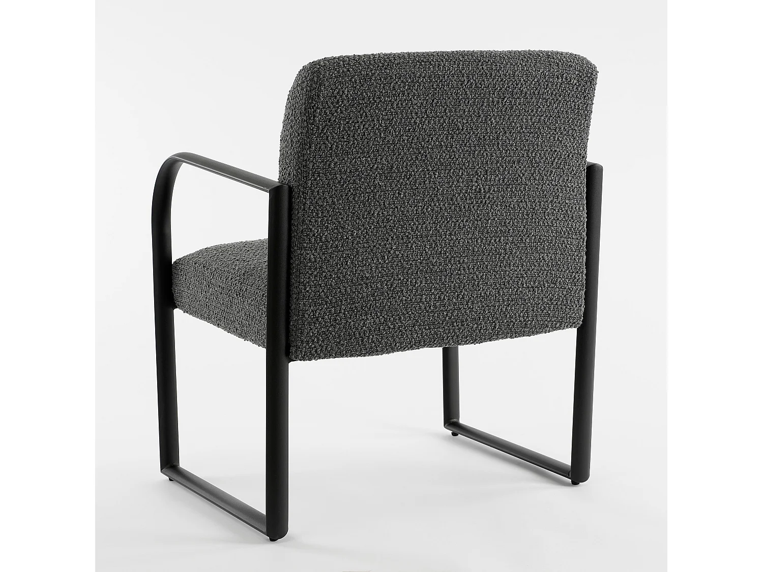 Fauteuil en polyester - 72 x 69 x 81 - Gris foncé - SYMON