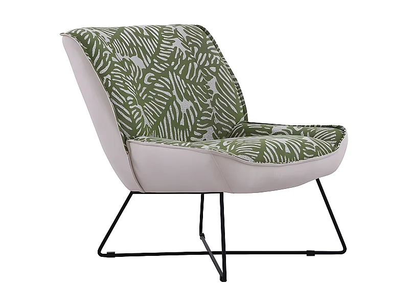 Fauteuil en tissu PALMER - Gris clair