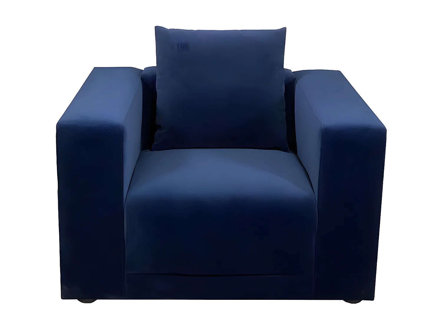 Fauteuil en velours KALIA - Bleu