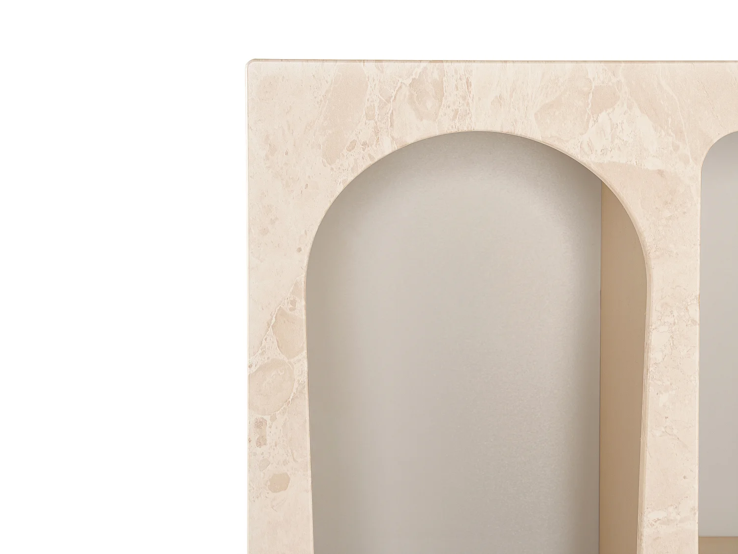 Etagère avec 5 niches - Effet marbre beige - LUELA