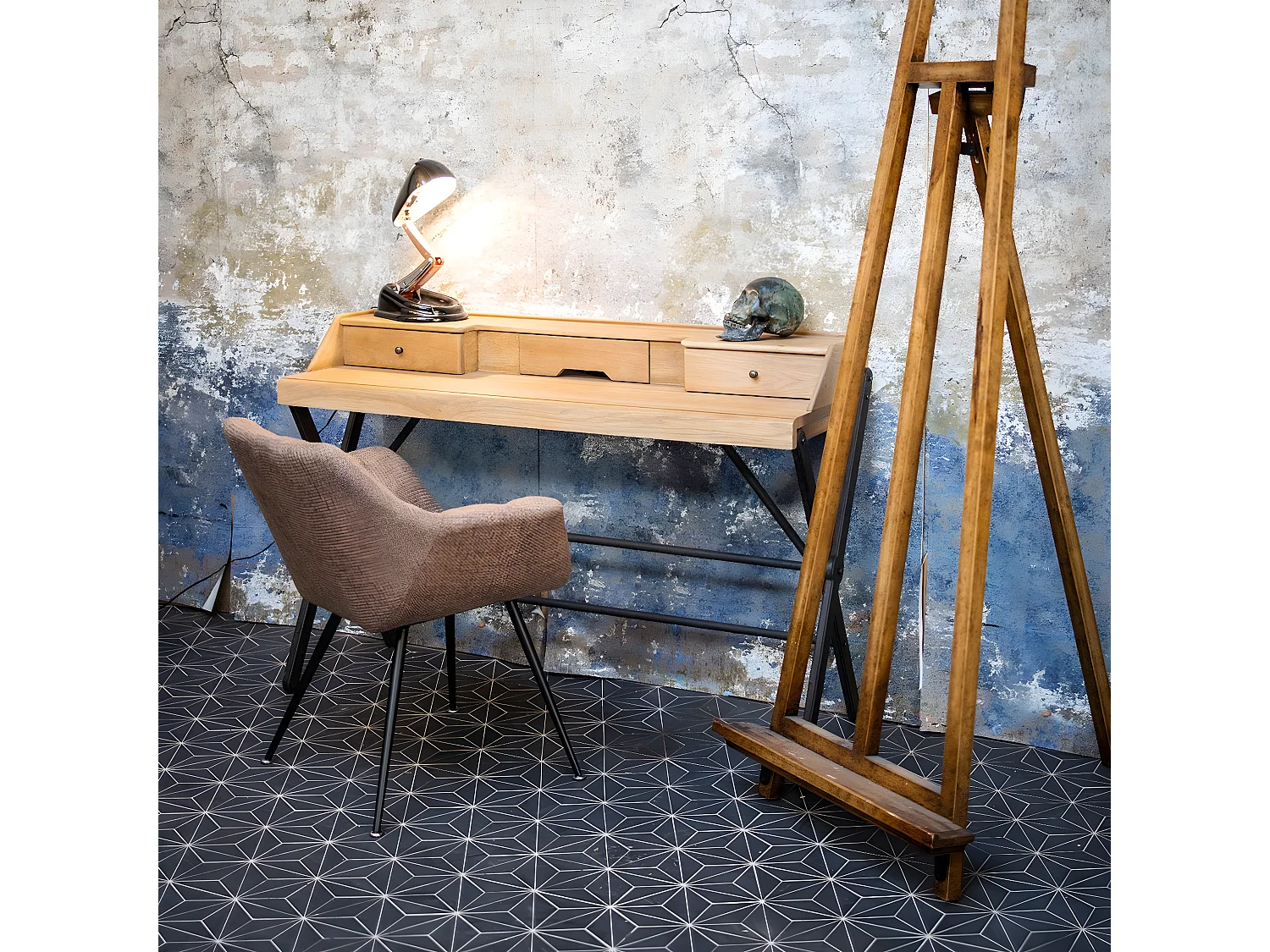 Chaise matelassée terre Bridge