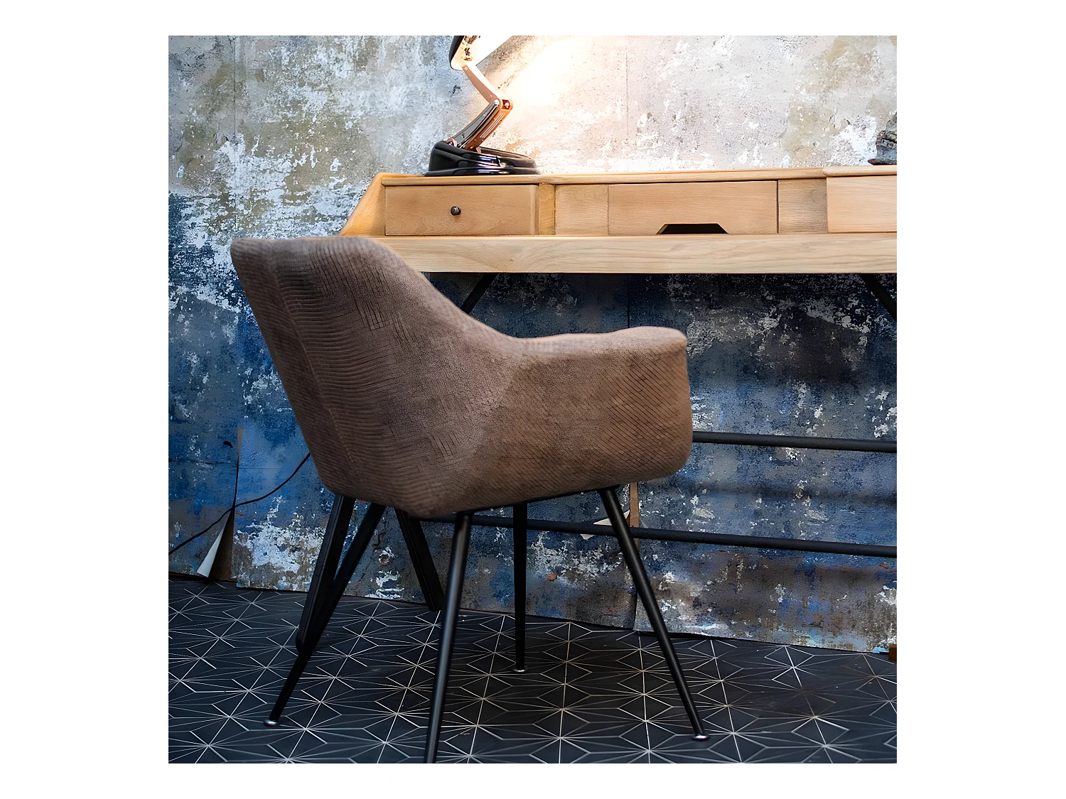 Chaise matelassée terre Bridge
