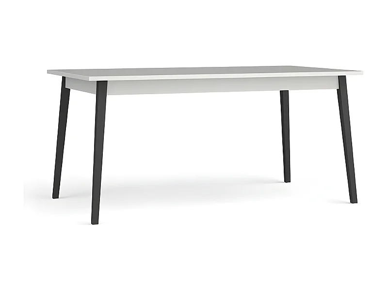 Table à manger 180 x 90 cm blanc mat et noir Iris