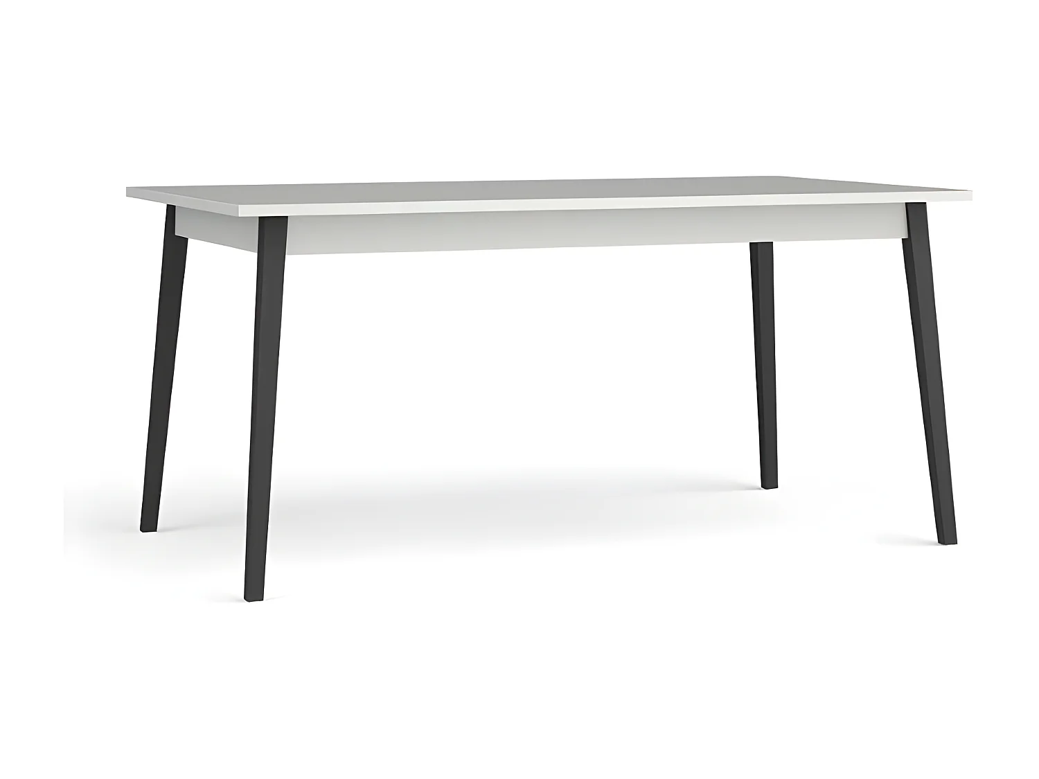 Table à manger 180 x 90 cm blanc mat et noir Iris