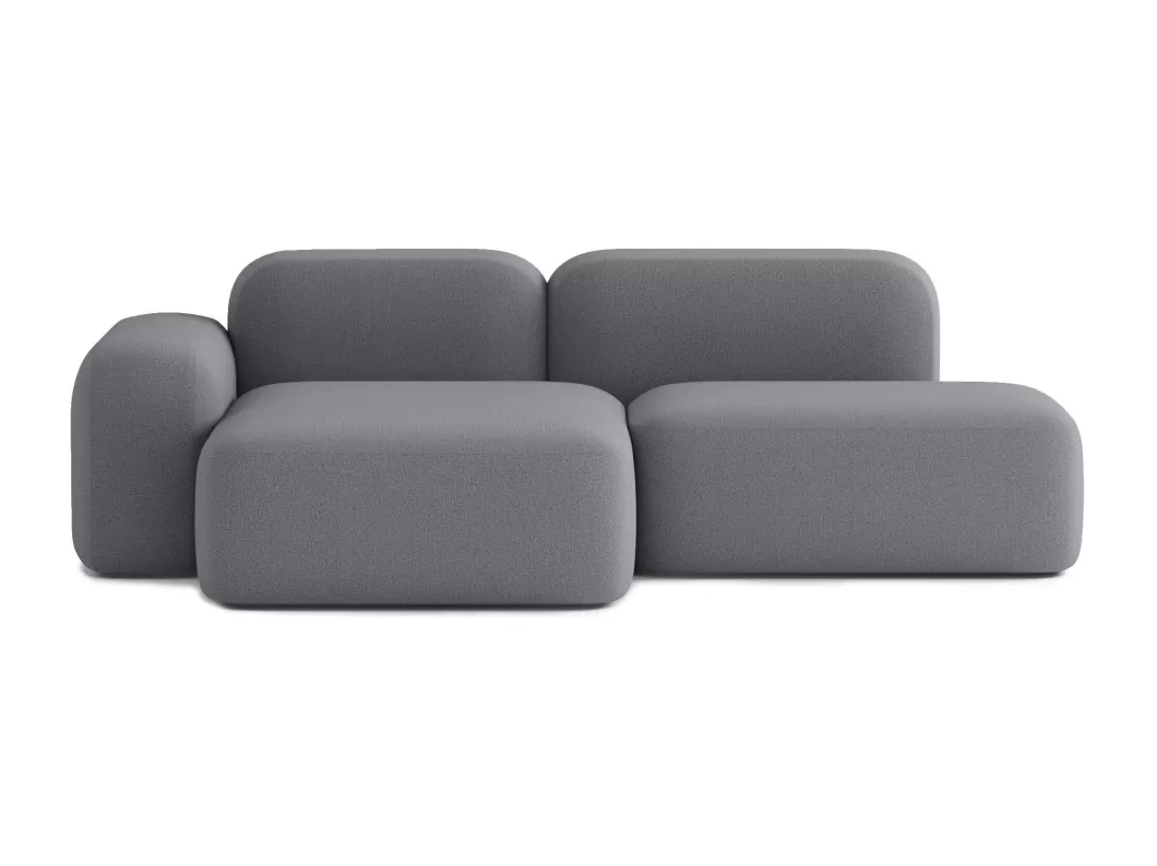 Kauf Unique Modulares 3-Sitzer-Ecksofa Max aus Stoff, dunkelgrau