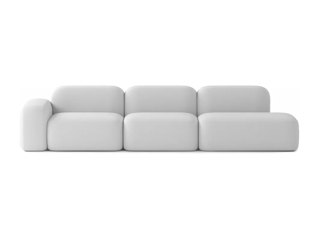 Kauf Unique Modulares 5-Sitzer-Ecksofa Max aus Stoff, hellgrau