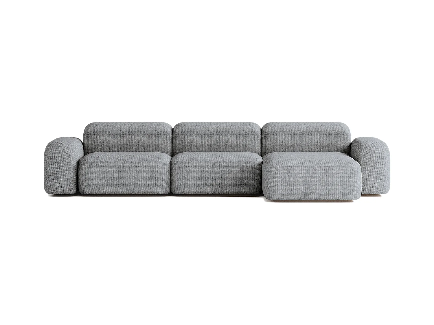 Canapé d'angle Max 5 places en tissu gris foncé
