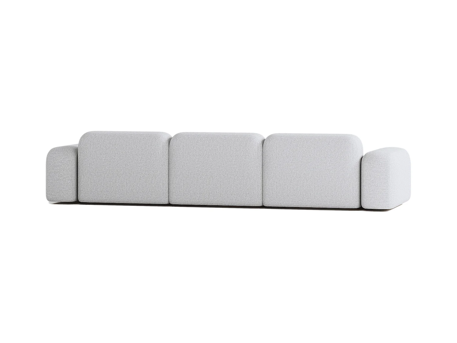 Canapé d'angle modulable Max 5 places en tissu gris clair
