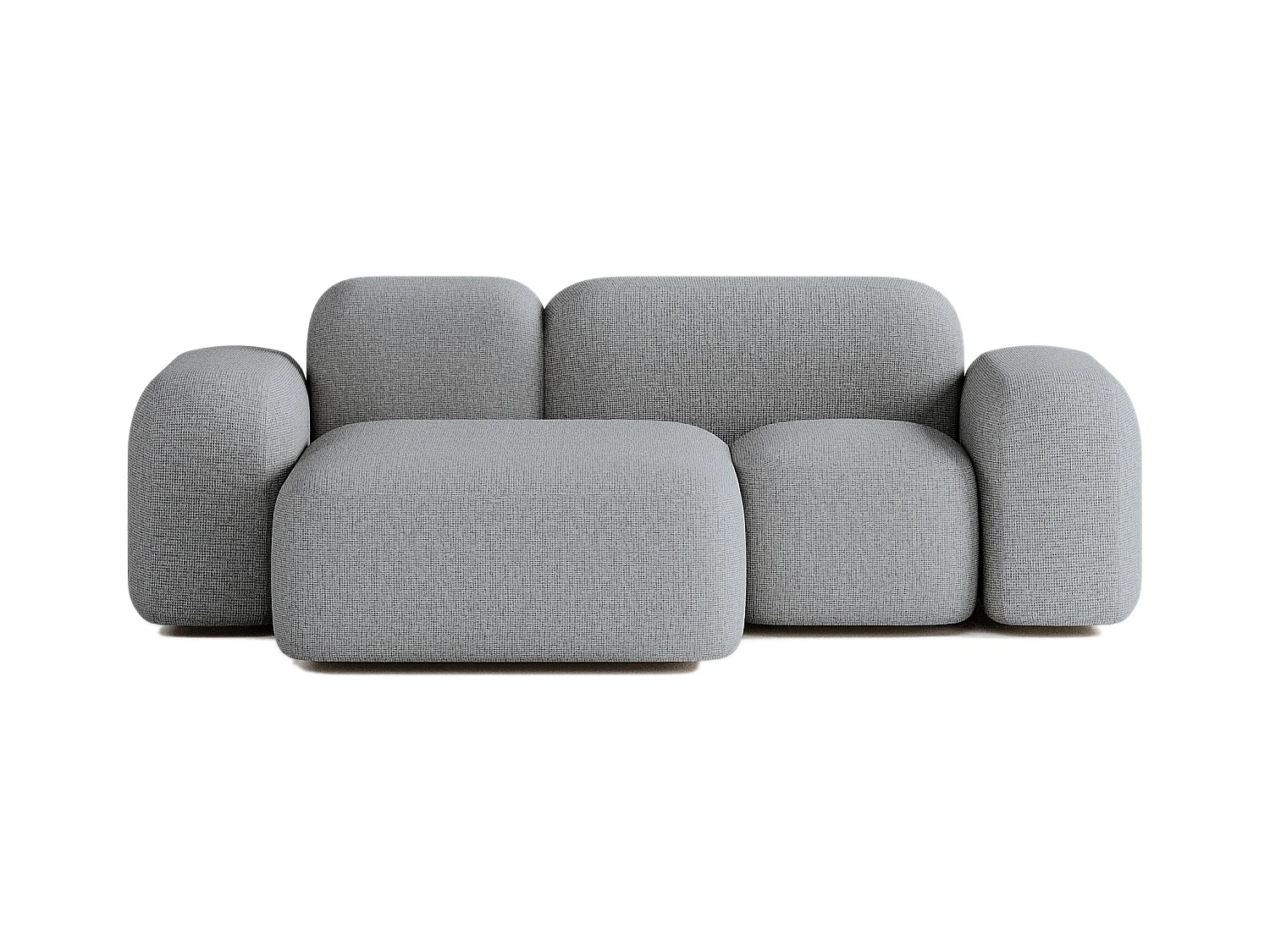 Canapé d'angle modulable Max 2 places tissu gris foncé