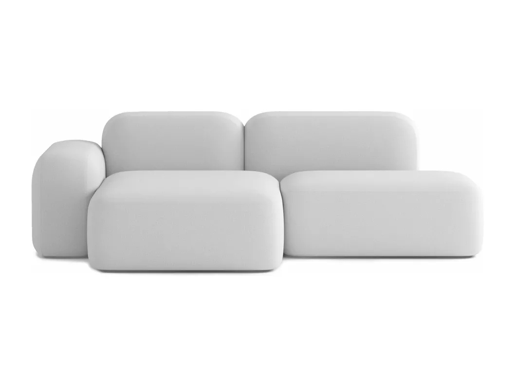 Kauf Unique Modulares 3-Sitzer-Ecksofa Max aus Stoff, hellgrau