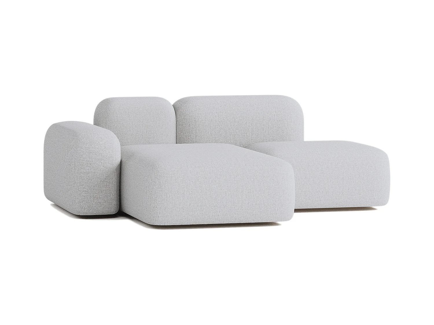 Max modulaire bank 2 zits lichtgrijs