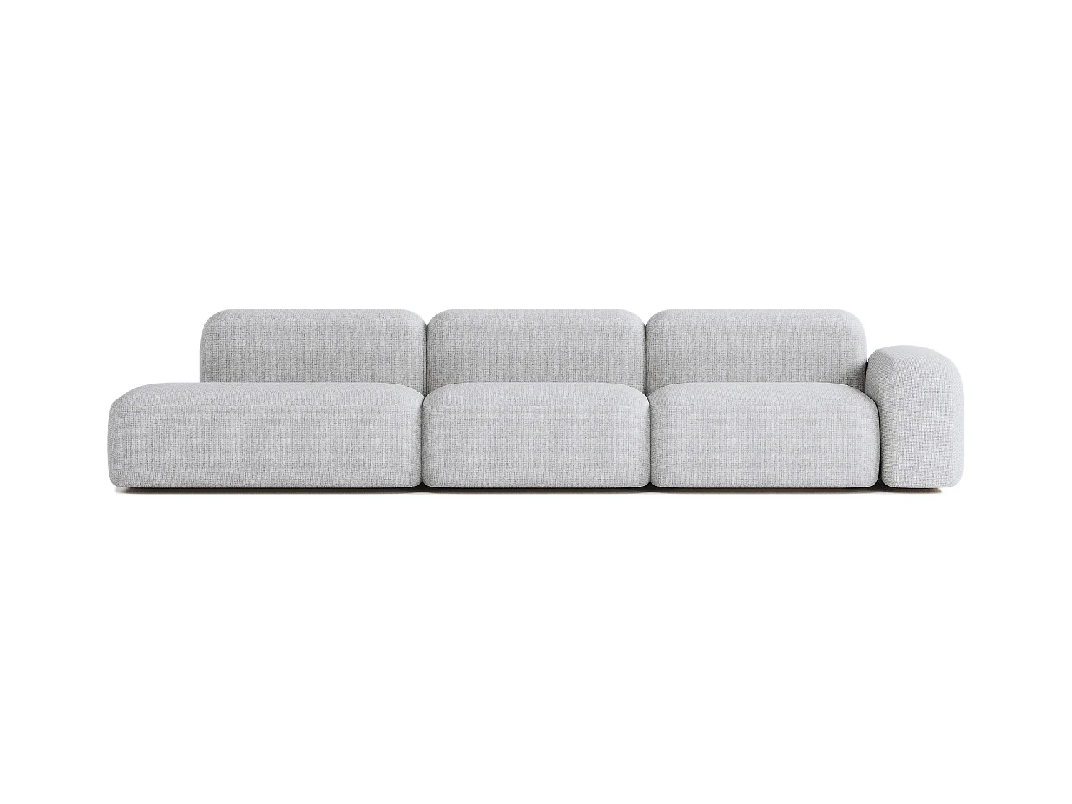 Max modulaire bank 5 zits lichtgrijs