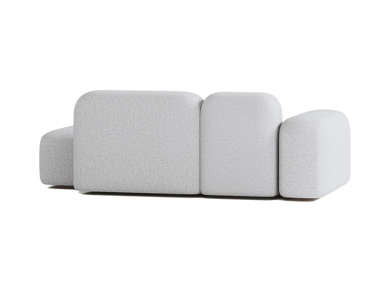 Canapé Modulable Max 2 Places Tissu Gris Clair