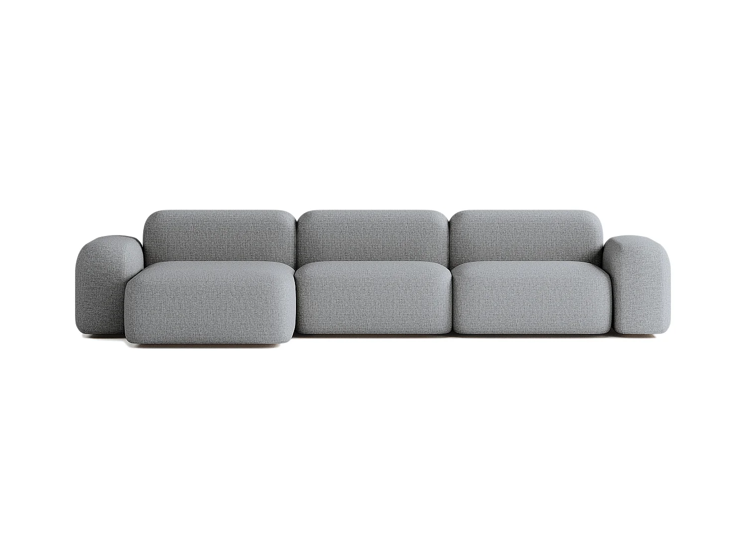 Canapé d'angle Max 5 places en tissu gris foncé