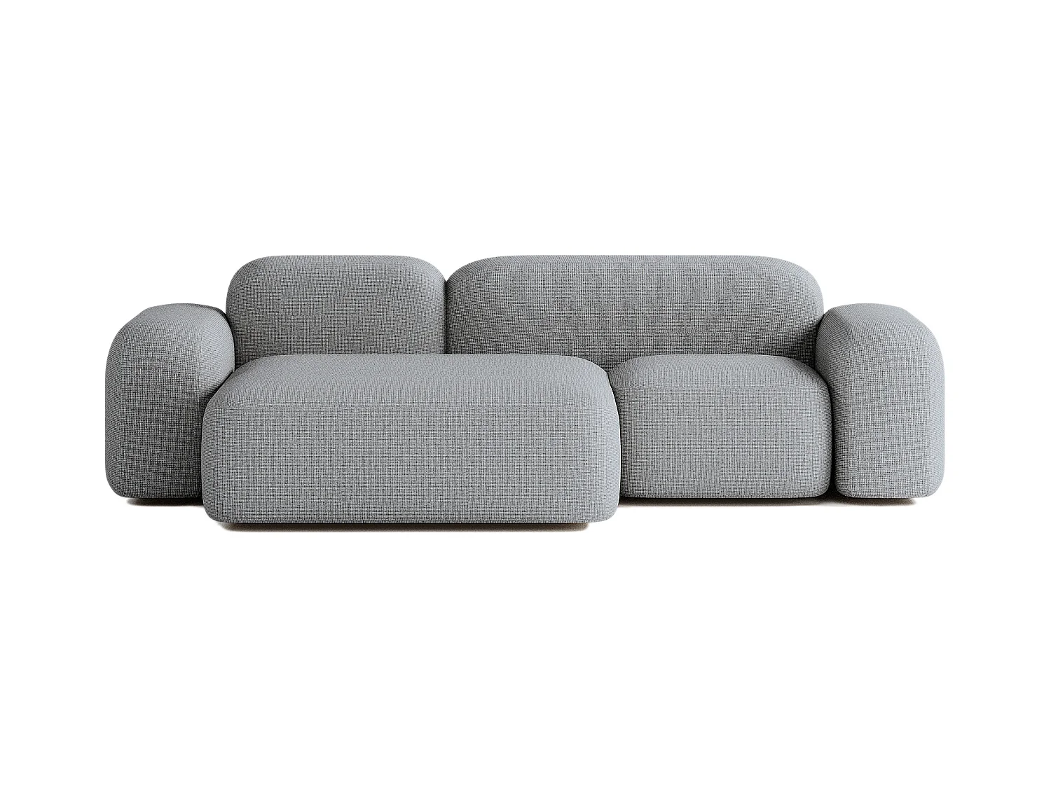 Canapé d'angle modulable Max 3 places tissu gris foncé