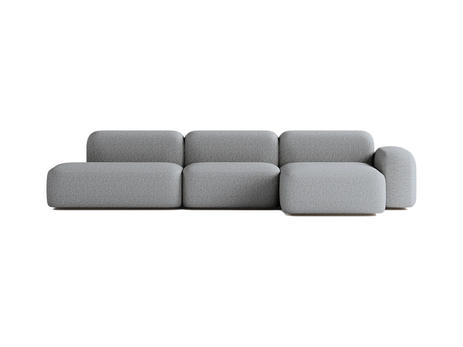 Canapé d'angle Max 5 places en tissu gris foncé